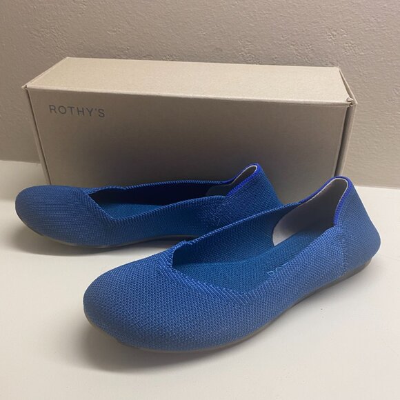 Rothy's Round-Toe Flats in Ocean Blue (size 5 or 5.5) - Picture 5 of 7